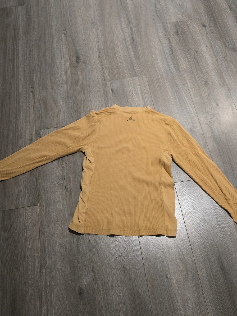 Vintage 2010 Jordan Jumpman Thermal Shirt Mens Medium Gold Yellow Base Layer